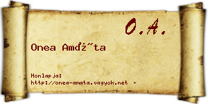 Onea Amáta névjegykártya